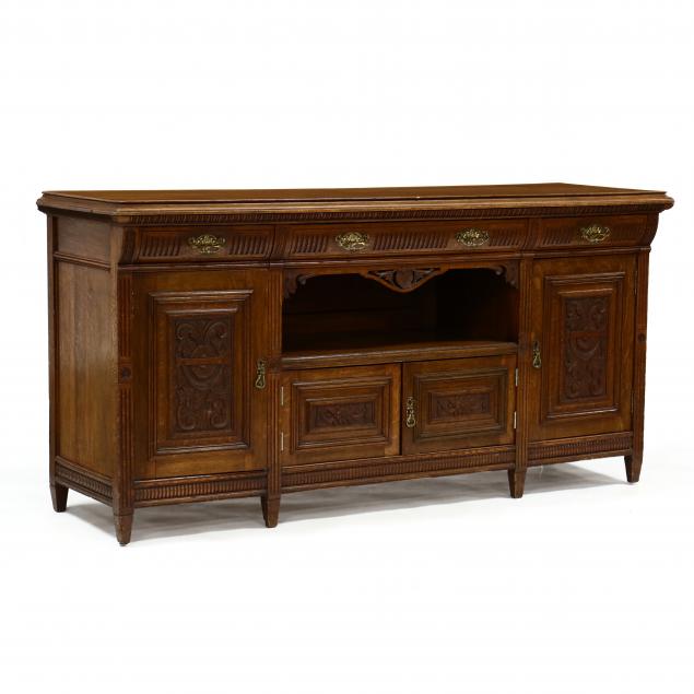 edwardian-carved-oak-sideboard