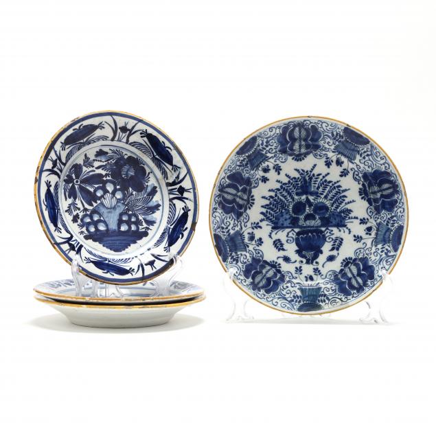 four-dutch-delft-blue-and-white-plates