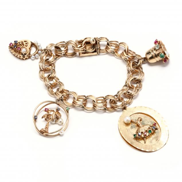 vintage-14kt-charm-bracelet