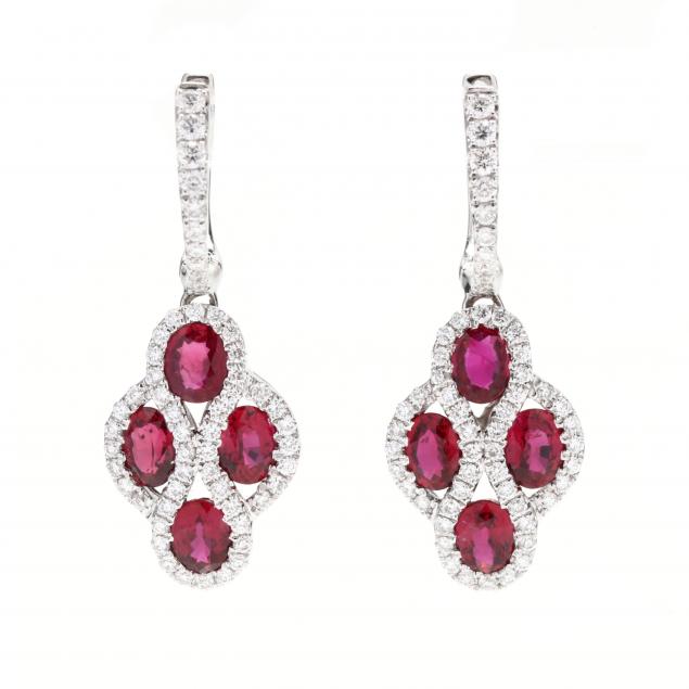 18kt-white-gold-ruby-and-diamond-earrings