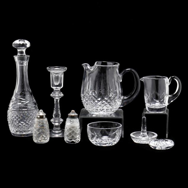 waterford-a-grouping-of-nine-cut-crystal-pieces