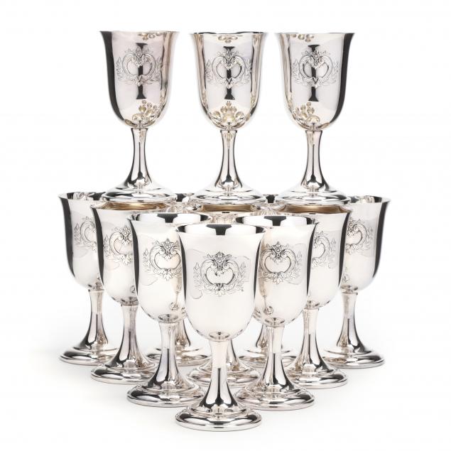 set-of-thirteen-silverplate-goblets-by-international-silver-wilcox