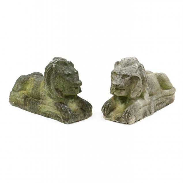 pair-of-vintage-cast-stone-lions