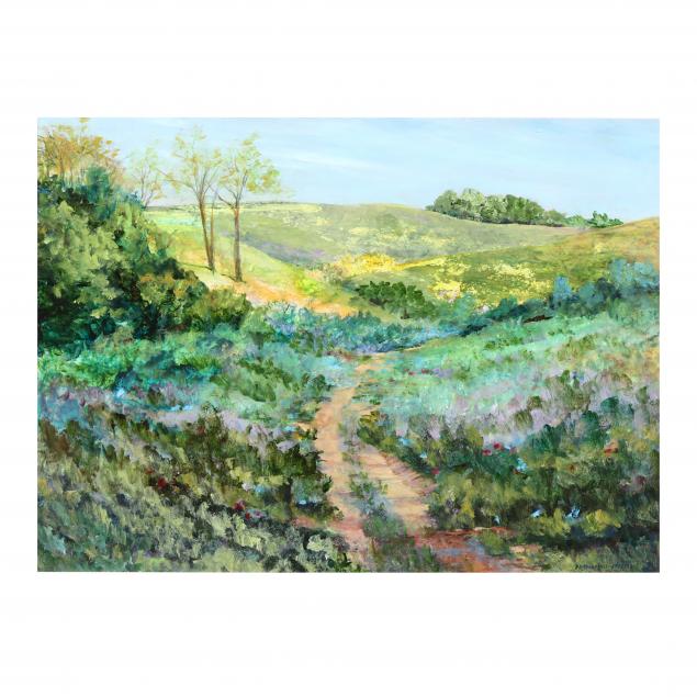 anne-haynes-jenkins-nc-impressionist-style-footpath-view-of-a-meadow