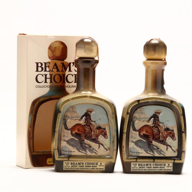 beam-s-choice-whiskey-in-frederic-remington-decanters