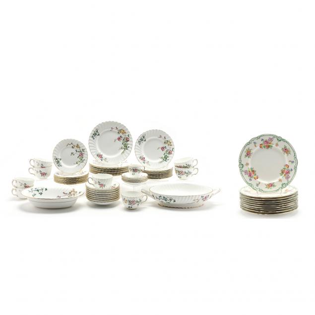 two-groups-of-minton-dinnerware-i-lady-clare-i-and-i-dainty-sprays-i