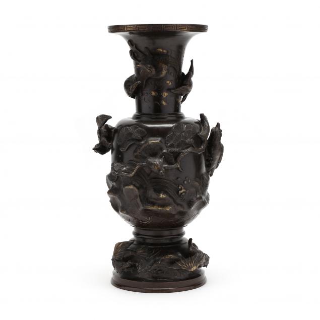 a-japanese-gilt-bronze-vase