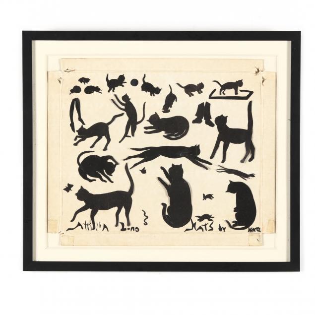 a-vintage-collection-of-cat-silhouettes-by-katherine-adelaide-pfohl