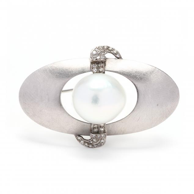 modernist-style-pearl-and-diamond-brooch