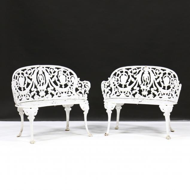 pair-of-neoclassical-style-cast-iron-garden-benches