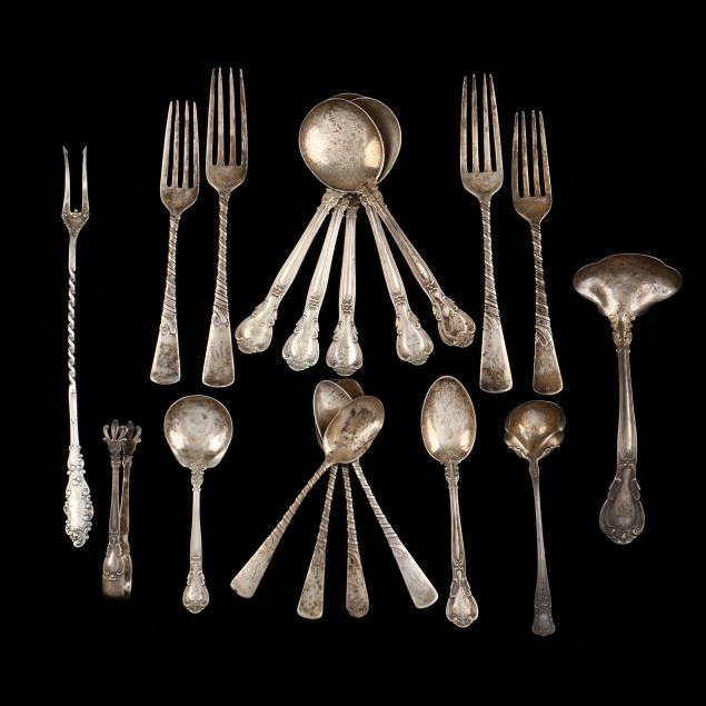 a-grouping-of-nineteen-gorham-sterling-silver-flatware-pieces