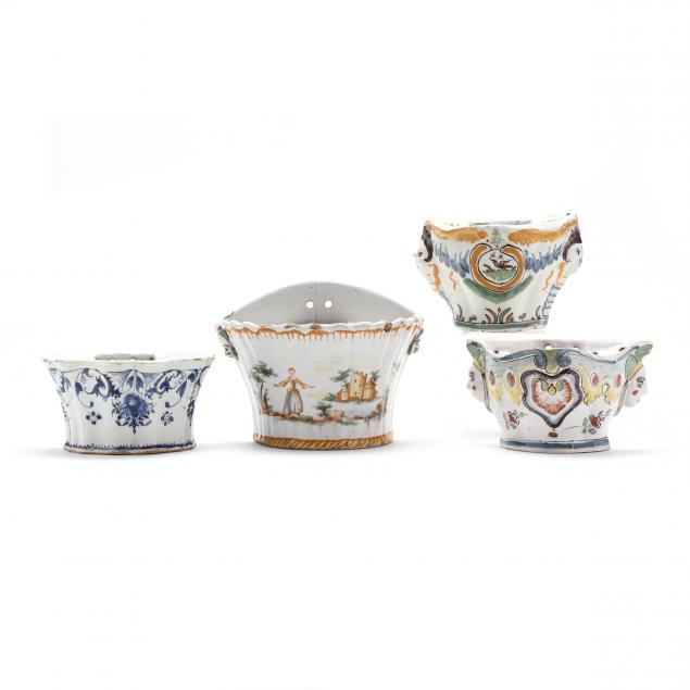 dutch-delft-flower-holder-and-three-others