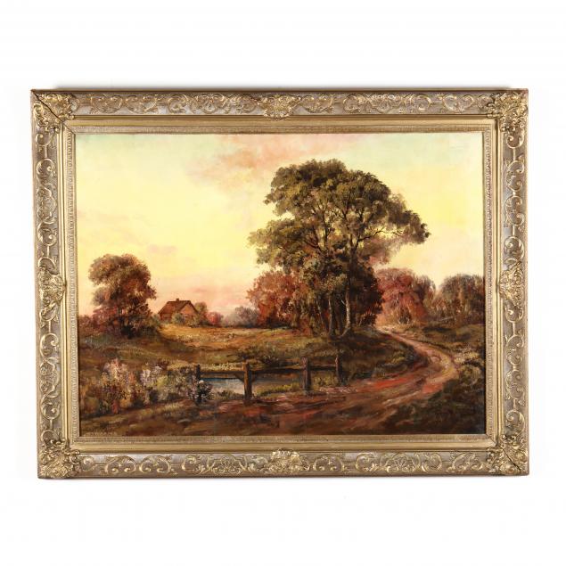 a-large-vintage-autumnal-landscape-painting-with-cottage