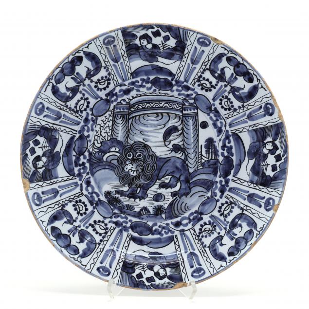 a-dutch-delft-lion-of-judah-charger