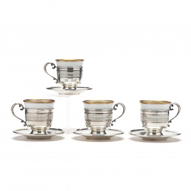 set-of-four-sterling-silver-demitasse-cups-saucers