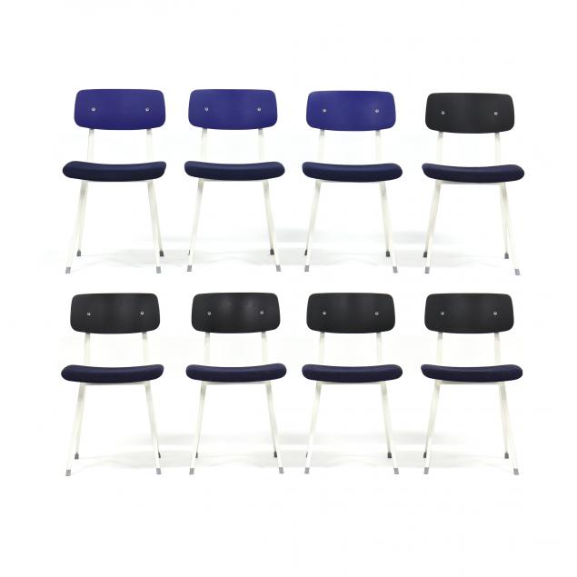 friso-kramer-and-wim-rietveld-set-of-eight-i-result-i-chairs