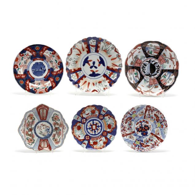 a-group-of-japanese-imari-porcelain-plates-and-chargers