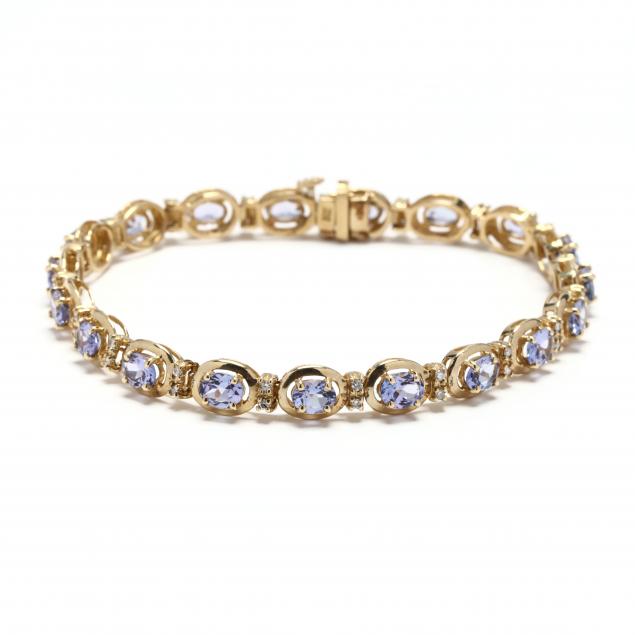 14kt-gold-tanzanite-and-diamond-bracelet