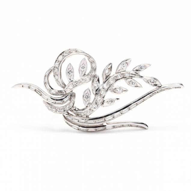 white-gold-and-diamond-spray-brooch