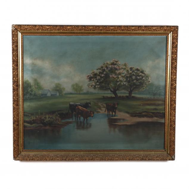 a-large-antique-american-school-pastoral-landscape-with-cows