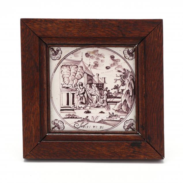 framed-antique-ceramic-biblical-delft-tile