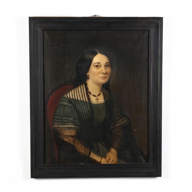 antique-english-school-portrait-of-a-seated-lady