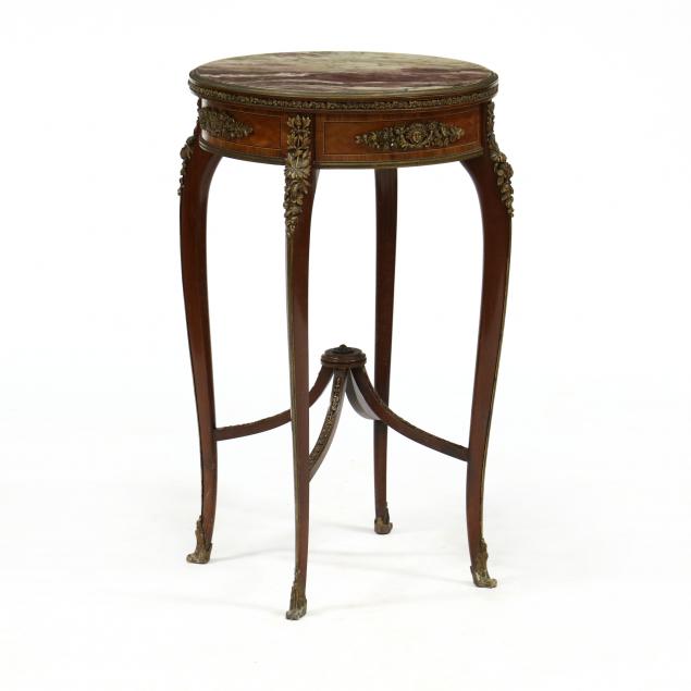 antique-louis-xv-style-marble-top-and-parquetry-inlaid-walnut-side-table
