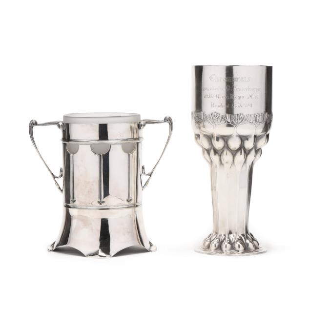 two-art-nouveau-arts-crafts-silver-tone-vessels