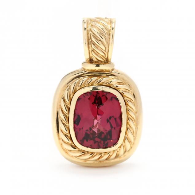 18kt-gold-and-pink-tourmaline-enhancer-pendant-david-yurman
