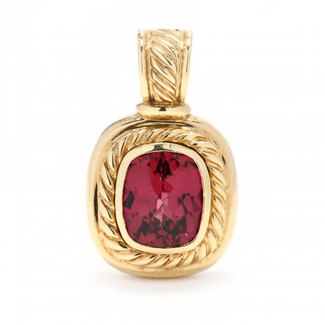 18kt-gold-and-pink-tourmaline-enhancer-pendant-david-yurman