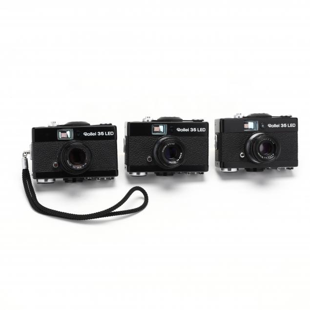 three-rollei-35-led-compact-35mm-film-cameras