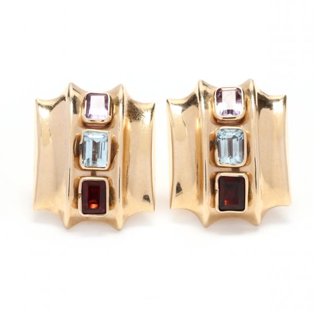 14kt-gold-and-gem-set-earrings