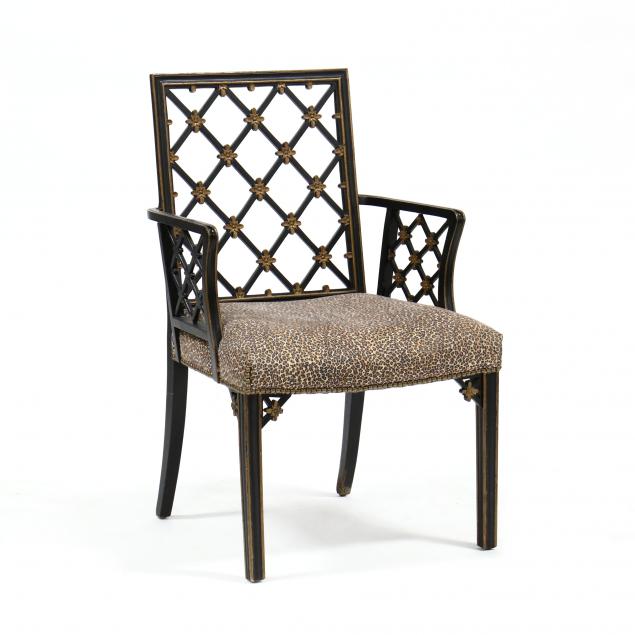 chinese-chippendale-style-carved-and-ebonized-arm-chair