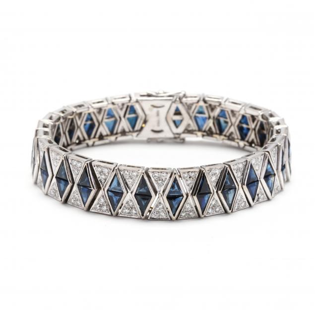 18kt-white-gold-sapphire-and-diamond-bracelet