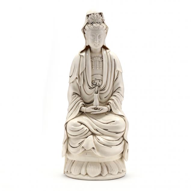 a-blanc-de-chine-porcelain-seated-guanyin
