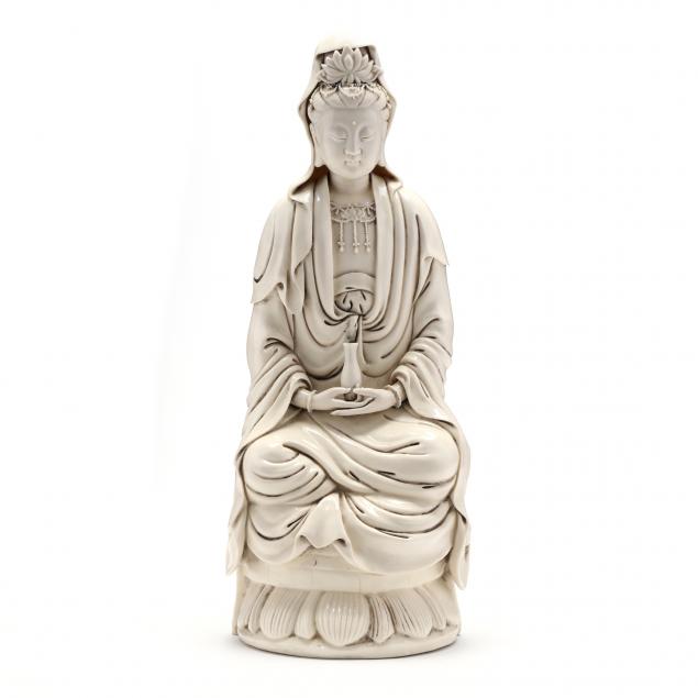 a-blanc-de-chine-porcelain-seated-guanyin