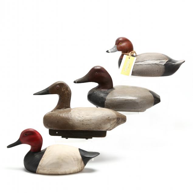 four-unsigned-painted-wooden-decoys