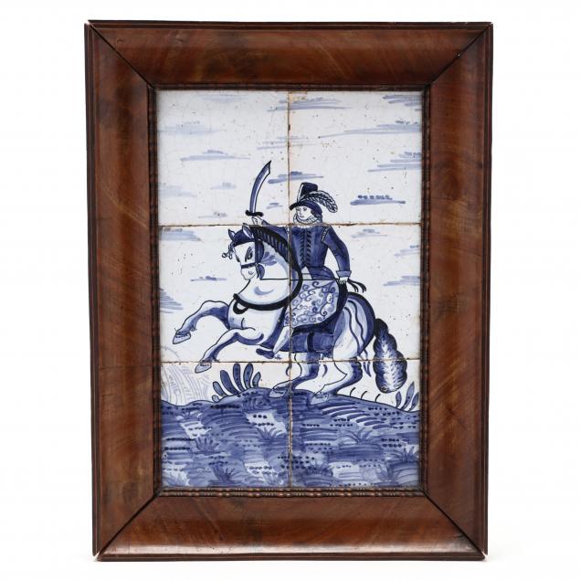 dutch-delft-tile-panel-of-militia-figure-on-horseback