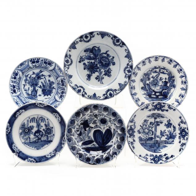 a-group-of-six-dutch-delft-blue-and-white-plates
