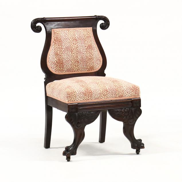 american-classical-carved-mahogany-side-chair