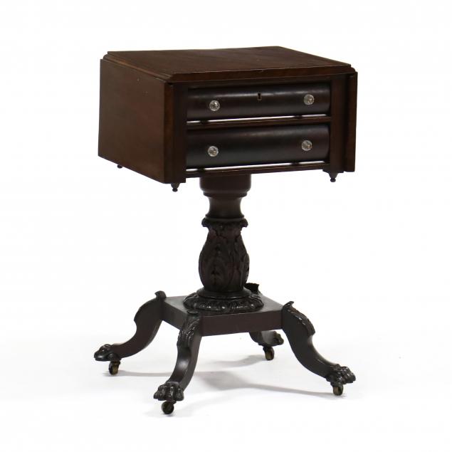 american-classical-carved-mahogany-work-table