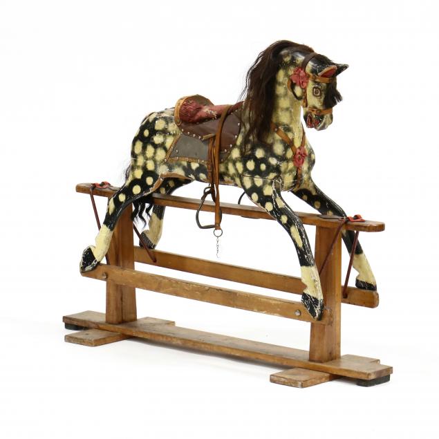 antique wood rocking horse