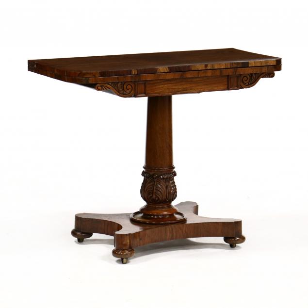 american-classical-carved-rosewood-game-table