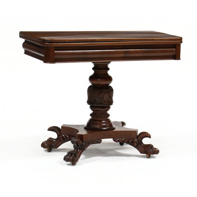 american-classical-carved-mahogany-game-table