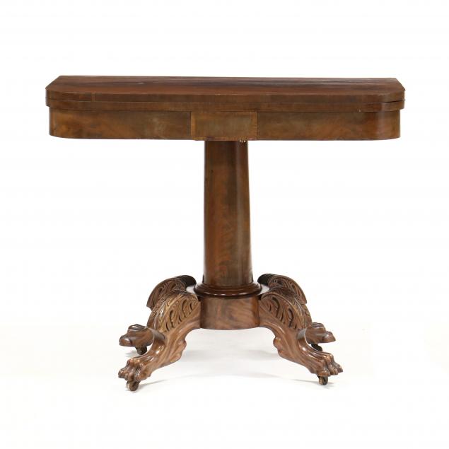 american-classical-carved-and-banded-mahogany-card-table