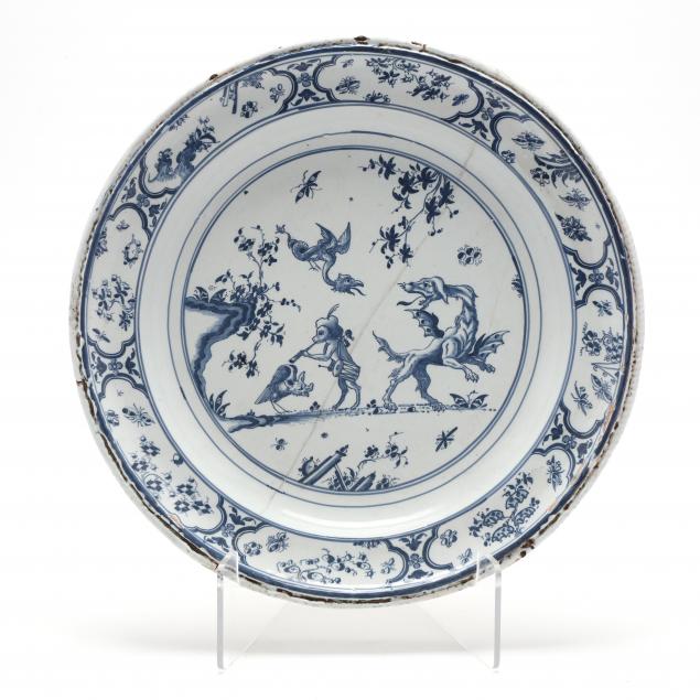 antique-faience-blue-and-white-charger