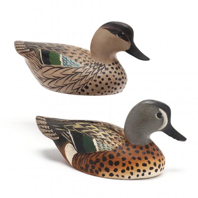 oliver-lawson-pair-of-miniature-blue-winged-teal