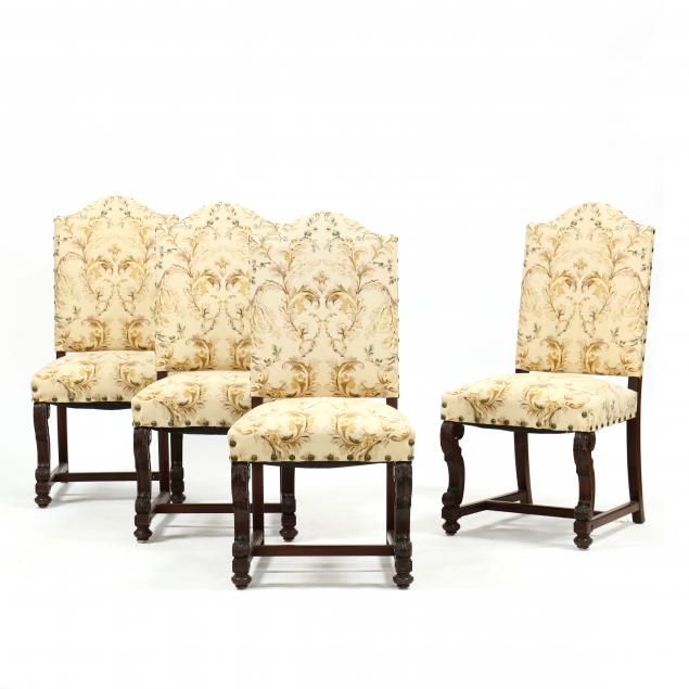 set-of-four-spanish-style-carved-mahogany-side-chairs