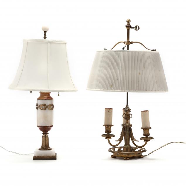 two-antique-table-lamps