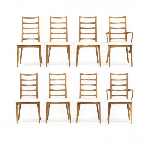 set-of-eight-teak-modern-ladder-back-dining-chairs